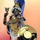 The queen, the goddess Athena.